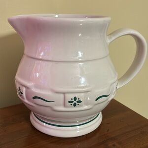 Longaberger - WOVEN TRADITIONS HERITAGE GREEN PITCHER